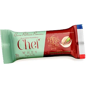CHEF WHEY BAR CHOCOLATE BRANCO COM PISTACHE 50G
