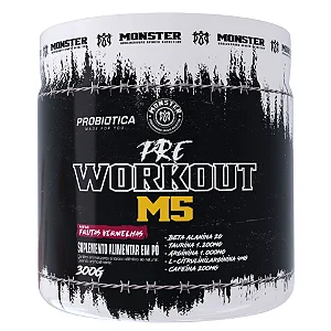 PRE WORKOUT M5 FRUTAS VERMELHAS 300G PROBIÓTICA