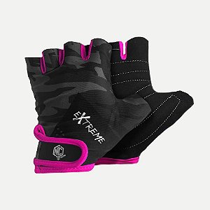LUVA CICLISMO PRETO E ROSA NC EXTREME (PAR) - TAMANHO M