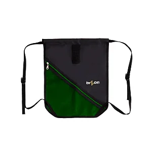 SACOCHILA ESPORTIVA ONLY BIZON PRETA/ VERDE