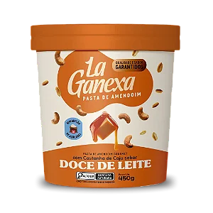 LA GANEXA PASTA DE AMENDOIM DE DOCE DE LEITE COM CASTANHA DE CAJU 450G