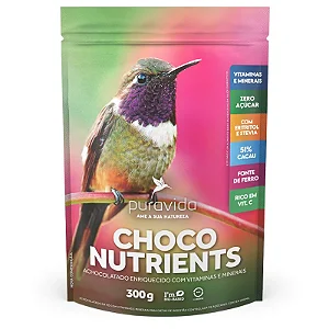 CHOCO NUTRIENTS® ACHOCOLATADO VEGANO, MULTIVITAMINADO, CACAU 300 G PURA VIDA