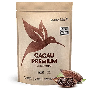 CACAU PREMIUM CACAU EM PÓ 250 G PURA VIDA