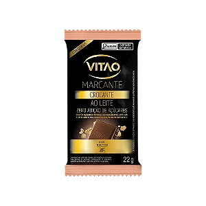 CHOCOLATE VITAO MARCANTE AO LEITE CROCANTE ZERO AÇÚCAR 22G