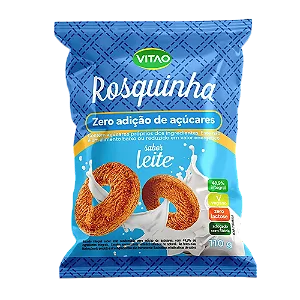 ROSQUINHA INTEGRAL ZERO LEITE 110G VITAO