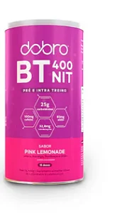 DOBRO BT NITRATO PRÉ E INTRA TREINO COM L-CITRULINA SABOR PINK LIMONADE 450G
