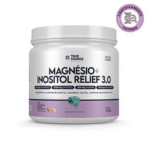 TRUE MAGNÉSIO + INOSITOL RELIEF 3.0 CAMOMILA, LARANJA E LAVANDA 350G TRUE SOURCE