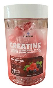 CREATINE GUMMY 30 GOMAS PUROLABZ SABOR FRUTAS VERMELHAS 240G