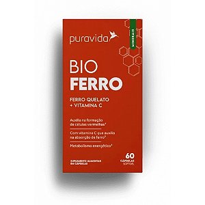 BIO FERRO FERRO QUELATO + VITAMINA C 60CAP PURA VIDA
