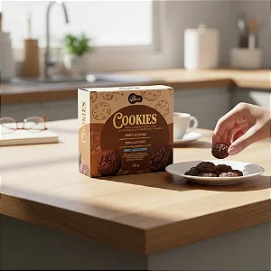 COOKIES CACAU COM GOTAS DE CHOCOLATE ZERO 50G LA GANEXA