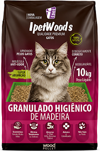 Granulado Ipet Woods de Madeira para Gatos