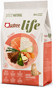 Ração Quatree Life para Gatos Castrados Sabor Salmão e Arroz