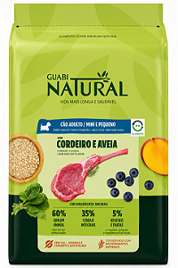 Ração Guabi Natural Adulto Porte Mini e Pequeno Sabor Cordeiro & Aveia