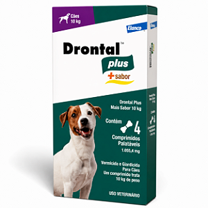 Vermífugo Drontal Plus Cães até 10kg - 4 Comprimidos