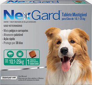 NexGard Antipulgas e Carrapatos Cães de 10,1 a 25kg