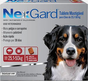 NexGard Antipulgas e Carrapatos Cães de 25,1 a 50kg