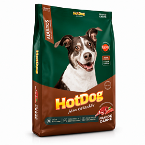 Ração Hot Dog para Cães Adultos Todas as Raças Sem Corantes