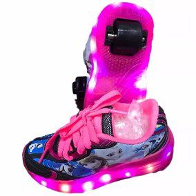 tenis com rodinha e led infantil