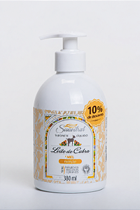 Sabonete Líquido Suavitrat Leite de Cabra e Mel 380ml. Preço especial: 10% de desconto nesta embalagem.