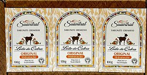 Kit Suavitrat com 3 Sabonetes de Leite de Cabra Original 100g