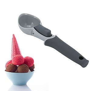Colher de Sorvete Pegador Com Ejetor 5,5 x 21cm Bola Concha Cookie Fun Ice Cream