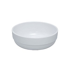 Tigela Bowl Cumbuca Redonda Melamina Premium 14 x 5cm Branca Servir Mesa Resistente