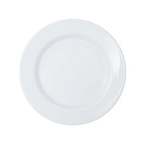 Prato Raso Mesa Jantar Melamina Premium Branco 26 x 2cm Servir Evento Restaurante