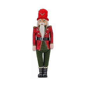 Boneco Quebra Nozes Soldadinho 50cm Calça Verde Decoracao Natal Enfeite Natalino