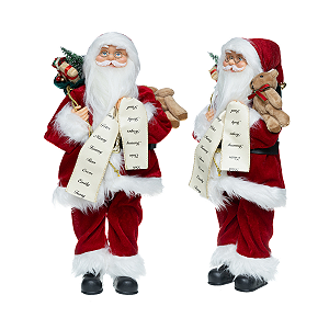 Papai noel 45 cm Tradicional Vermelho Enfeite Natalino Premium Decoração Natal