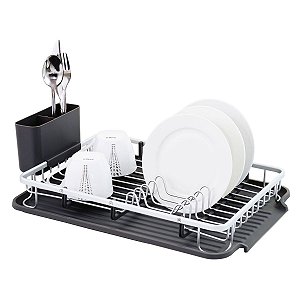 Escorredor Louças Alumínio Bandeja Escoamento Água Porta Talher 48x32cm Organização Cozinha Premium