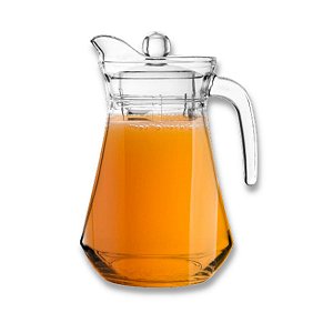 Jarra Suco Chá Agua Tampa Vidro Transparente 1,6 Litros Premium Servir Mesa