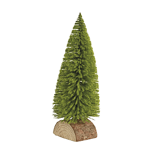 Mini Arvore de Natal 24cm Pinheiro Base Tronco Madeira Decoracao Natalina Premium