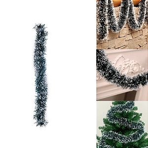 Festão Verde Nevado 4 Fitas 2 Metros Decoracao Natalina Enfeite Natal Premium