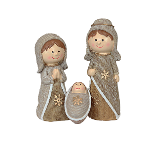 Sagrada Família Presépio Natalino Imagem Jesus 14cm Enfeite Natal Decoracao Premium