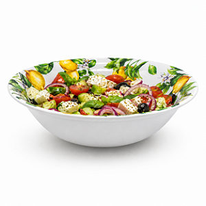 Tigela Melamina Premium 33x9cm Estampa Limão Siciliano 3900ml Bowl Servir Mesa Posta Cozinha