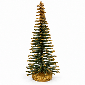 Mini Árvore de Natal Mesa 25cm Glitter Dourado Enfeite Natalino Decoracao Premium