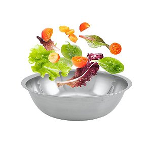 Tigela Mixing Bowl Aço Inox 28cm Resistente Multiuso Cozinha Funcional Preparar Servir Gourmet 