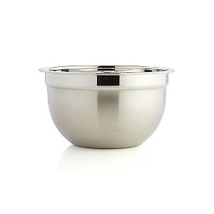 Tigela Mixing Bowl em Aço Inoxidável Profissional Fundo Multiuso 22 x 12 cm Cozinha Completa Gourmet