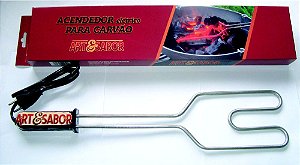 Espeto Giratório Elétrico 110V Inox Para Churrasqueira é só na Pesque Fácil  - Soluções Para Pesca com