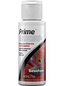 Condicionador de água Seachem Prime 50ml Remove Cloro e Desintoxica Amônia