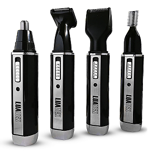 Aparador De Pelos Elétrico Barbeador Kit 4 Em 1