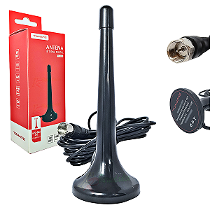 Antena Digital Interna Amplificada 4k Hd Hdtv Tv Cabo 3 Mts