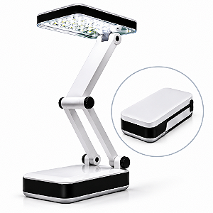 Luminária De Mesa Articulável Abajur 24 Leds Recarregável