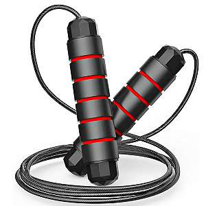 Corda D Pular Crossfit Speed Rope Rolamento Cabo De Aço 2,7m vermelho
