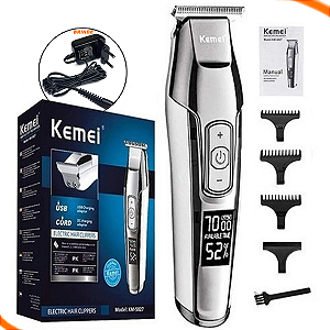 Cortadora De Pelo Kemei Km-5027 acabamento Prata 100v/240v