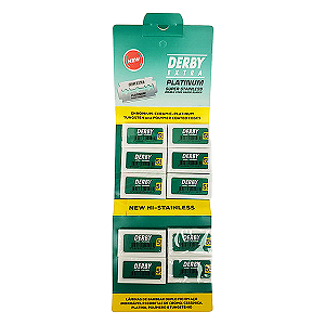Kit 50 Lâminas Derby Extra Platinum Original Atacado