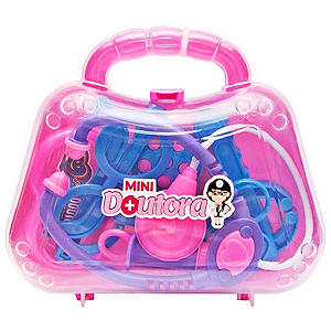 Maleta De Brinquedo Rosa Mini Doutor Infantil Educativo