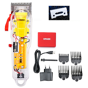 Maquina Cortar Cabelo Barba Wmark Ng108 Recarregável 7300rpm