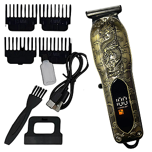 Maquininha Cabelo Barba Profissional Recarregável Homem 5w