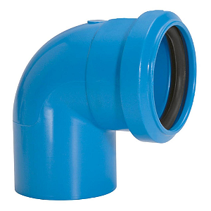 Joelho 90° Azul com Anel de Vedação Esgoto Série Normal DN38 x 38mm - Amanco